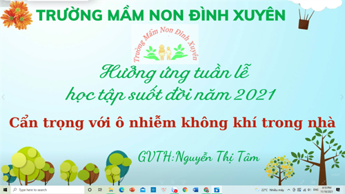 Hưởng ứng tuần lễ học tập suốt đời của cô giáo Nguyễn Thị Tâm